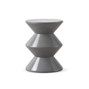 Juniper Minimal Round Side Table & Stool in Grey on a white background