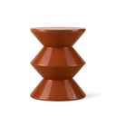 Juniper Minimal Round Side Table & Stool in Brown on a white background