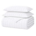 Reuben Velvet Comforter Set - Channel Stitch with 2 Matching Pillowcases, Twin Full, Queen and King, Lightweight and Soft for Bed
