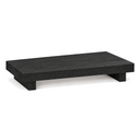 Solid Wood Pedestal Riser in Black on a white background