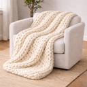 Mirabel Handwoven Weighted Knit Blanket - Oversized Braided Texture, 52 x 60 and 52 x 80 Inches, Breathable for Couch or Bed