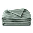 Lyocell Duvet Cover in Green on a white background