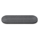 Diatomite Stone Sink Tray in Dark Grey on a white background