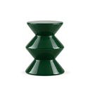 Juniper Minimal Round Side Table & Stool in Dark green on a white background