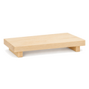 Solid Wood Pedestal Riser in Wood on a white background