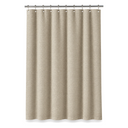 Solid Color Linen Look Shower Curtain in Apricot on a white background