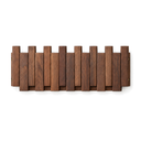 Corbin Modern Walnut Wall Coat Rack on a white background