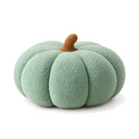 Nordic Pumpkin Shaped Cushion in Green on a white background