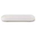 Diatomite Stone Sink Tray in White on a white background