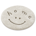 Smiley Face Plush Accent Rug on a white background