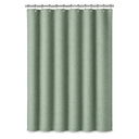 Solid Color Linen Look Shower Curtain in Green on a white background