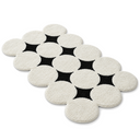 Neutral Tufted Bath Mat on a white background