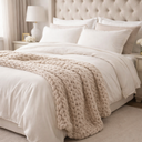 Mirabel Handwoven Weighted Knit Blanket - Oversized Braided Texture, 52 x 60 and 52 x 80 Inches, Breathable for Couch or Bed