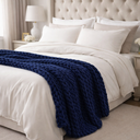Mirabel Handwoven Weighted Knit Blanket - Oversized Braided Texture, 52 x 60 and 52 x 80 Inches, Breathable for Couch or Bed