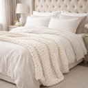 Mirabel Handwoven Weighted Knit Blanket - Oversized Braided Texture, 52 x 60 and 52 x 80 Inches, Breathable for Couch or Bed