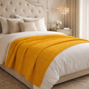 Henrik Bamboo Waffle Throw Blanket - Raised Waffle Knit Texture, 63 x 51 Inches, Lightweight and Breathable for Couch or Bed
