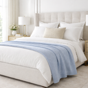 Rafferty Cotton Knit Throw Blanket - Soft Textured Knit, 52 x 63 Inches, Lightweight and Breathable for Couch or Bed