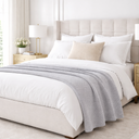 Rafferty Cotton Knit Throw Blanket - Soft Textured Knit, 52 x 63 Inches, Lightweight and Breathable for Couch or Bed
