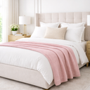 Rafferty Cotton Knit Throw Blanket - Soft Textured Knit, 52 x 63 Inches, Lightweight and Breathable for Couch or Bed