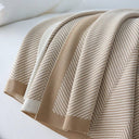 Oscar Knit Blend Throw Blanket - Herringbone Weave Texture, 67 x 51 and 86 x 51 Inches, Breathable for Couch or Bed