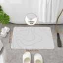 Hollis Diatomite Foam Bath Mat - 15.75 x 23.62 Inches, Rapid Absorbing with a Textured Rubber Bottom