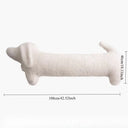 Giselle Dachshund Shaped Plush Bolster Pillow - Short Dense Plush Pile, 26.8 and 42.5 Inches, Lumbar Roll for Sofa and Bed