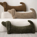 Giselle Dachshund Shaped Plush Bolster Pillow - Short Dense Plush Pile, 26.8 and 42.5 Inches, Lumbar Roll for Sofa and Bed