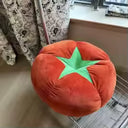 Basil Nordic Fruit and Vegetable Accent Cushion - Tomato, Persimmon and Mushroom Shapes, 17.7 Inches Round, Plush Floor Cushion for Seating