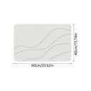 Hollis Diatomite Foam Bath Mat - 15.75 x 23.62 Inches, Rapid Absorbing with a Textured Rubber Bottom
