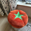 Basil Nordic Fruit and Vegetable Accent Cushion - Tomato, Persimmon and Mushroom Shapes, 17.7 Inches Round, Plush Floor Cushion for Seating