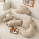 Callum Cloud and Star Cotton Linen Cushion - PP Fill, 19.7 x 19.7 Inches, Five Shapes for Sofa and Bed