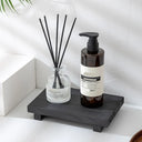 Desmond Solid Wood Pedestal Riser - 9 x 5.9 Inches, Footed Display Stand for Bathroom and Kitchen Counters