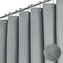 Darcy Solid Color Linen Look Shower Curtain - Waterproof Thick Fabric, 71 x 71 Inches, Six Colors with Silver Metal Hooks