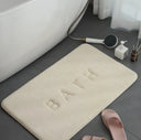 Caspian Coral Fleece Memory Foam Bath Mat - 15.7 x 23.6 Inches, Absorbent Soft Face with an Anti Slip Bottom