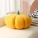 Bennet Nordic Pumpkin Shaped Cushion - Gathered Ribbed Form, 7.9 Inches Round, Accent Cushion for Sofa and Bed