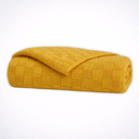 Henrik Bamboo Waffle Throw Blanket - Raised Waffle Knit Texture, 63 x 51 Inches, Lightweight and Breathable for Couch or Bed