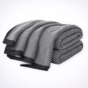 Oscar Knit Blend Throw Blanket - Herringbone Weave Texture, 67 x 51 and 86 x 51 Inches, Breathable for Couch or Bed