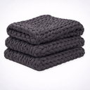 Mirabel Handwoven Weighted Knit Blanket - Oversized Braided Texture, 52 x 60 and 52 x 80 Inches, Breathable for Couch or Bed