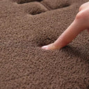 Caspian Coral Fleece Memory Foam Bath Mat - 15.7 x 23.6 Inches, Absorbent Soft Face with an Anti Slip Bottom