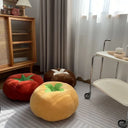 Basil Nordic Fruit and Vegetable Accent Cushion - Tomato, Persimmon and Mushroom Shapes, 17.7 Inches Round, Plush Floor Cushion for Seating
