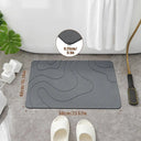 Hollis Diatomite Foam Bath Mat - 15.75 x 23.62 Inches, Rapid Absorbing with a Textured Rubber Bottom