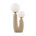 Tindra Dual Globe Table Lamp, shown unlit on a white background