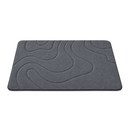Diatomite Foam Bath Mat in Dark Grey on a white background
