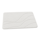 Diatomite Foam Bath Mat in White on a white background