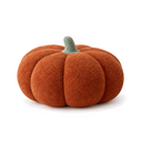 Nordic Pumpkin Shaped Cushion in Caramel Color on a white background