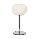 Hesper Pumpkin Shaped Frosted Glass Table Lamp, shown unlit on a white background