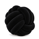 Knotted Ball Cushion in Black on a white background