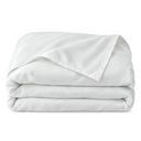 Lyocell Duvet Cover in White on a white background