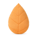 Leaf Shaped Pillow in Orange on a white background
