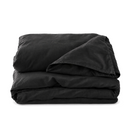 Lyocell Duvet Cover in Black on a white background
